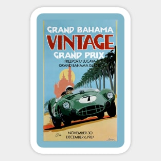 Vintage Travel Poster - Bahama Grand Prix Sticker